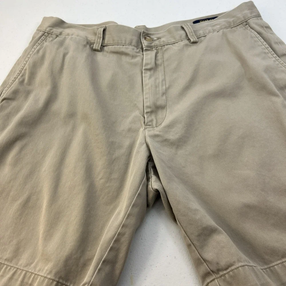 Polo‎ Ralph Lauren Classic Fit Khaki 100% Cotton Short Preppy Golf Size 36